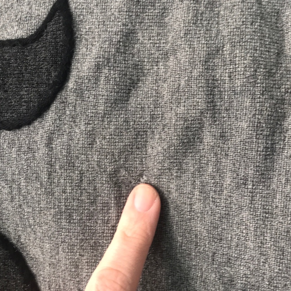 Vintage wool mini dress with appliqué. Sz Xs/s - Picture 12 of 13